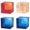 Wood Building Blocks Educational Bricks Montessori Developing Brain Teaser Toy