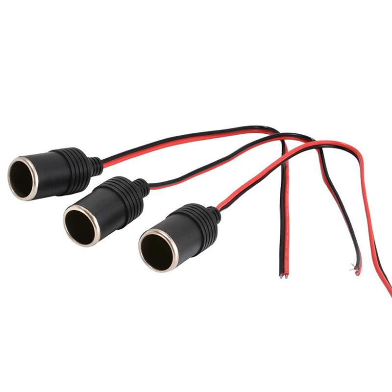 12V Universal Car Cigarette Lighter Charger With 30Cm Cable 10A/15A/20A Female Socket Plug Connector Adapter