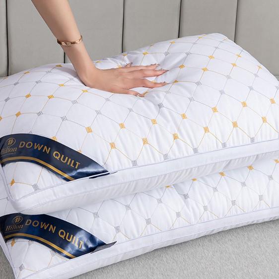 Hotel Neck Support Sleep Aid Pillow - Available In Singles or Pairs, Non-Collapsing Core for Home or Dormitory.