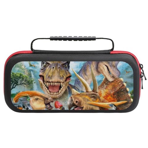 Dinosaur Switch Case, Protective Cover, Storage Bag, Dustproof, Dirt-Resistant, Shockproof, Portable, Large Capacity Storage Bag for Game Console, Hol