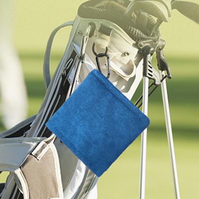 Golf Ball Towel Small Pocket Towel with D Clip for Balls Clubs Portable Golf Ball Cleaner Accessories for Men Women Course Exercise