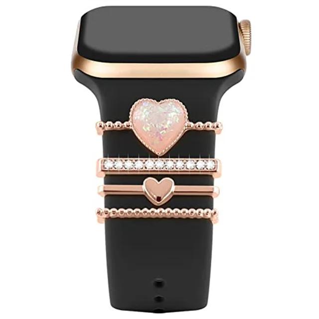 Decoration For Apple watch band 9 8 7 6 SE Ultra 2 Accessories Diamond Jewelry Decorative ring for Samsung watch strap 20mm/22mm