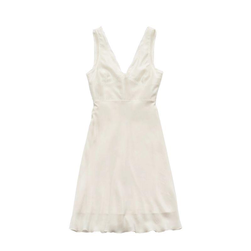 

Dongdaemun Elegant Tencel Slim Looking Sleeveless Dress Cream M