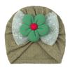 Spring new children's hats, bronzing mesh bow flower baby hats, cute baby hats