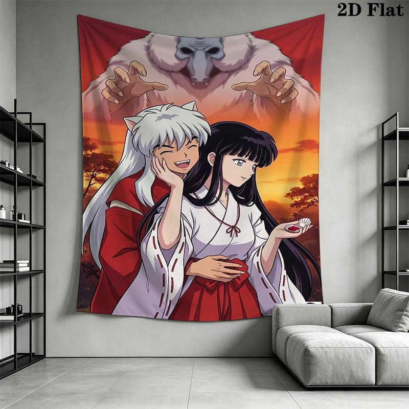 Inuyasha Timeless Adventures Tapestry Fashion Print Background Cloth Background Cloth Christmas Gift Home Decor
