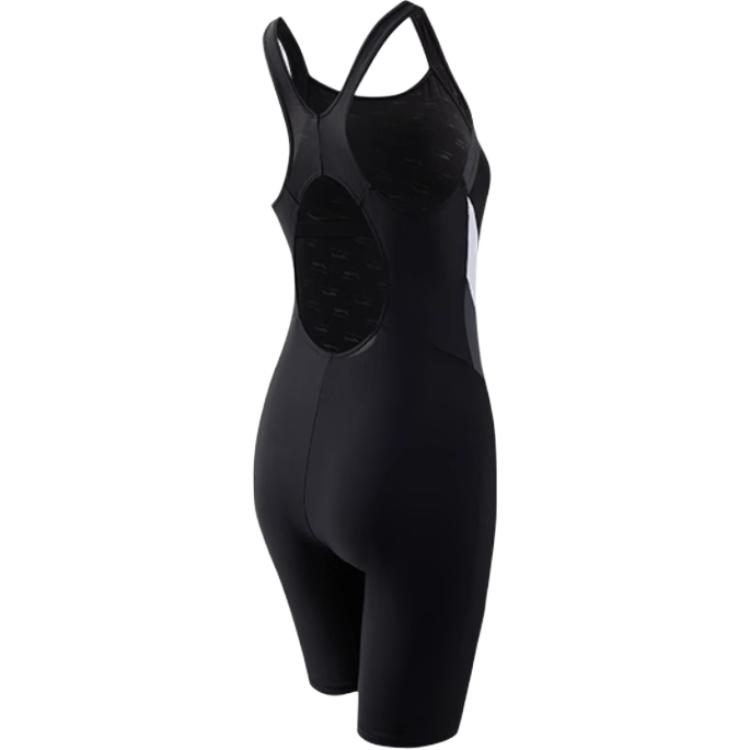 Li-Ning Athletic Series Sporty Minimalist Color Block One-Piece Swimsuit Women swimwear Black LNYW041-1