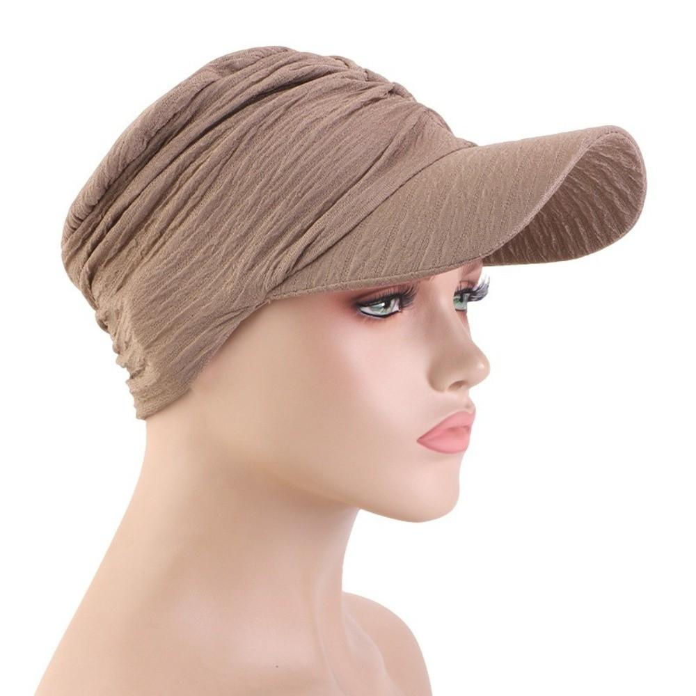 Simple Solid Color Headwraps Hat Wide Brim Casual Sun Hat Duck Tongue Hat Women