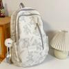 Schoolbag Student Schoolbag Printed Bear Schoolbag Girls High Value Simple Wind Light College Student Class Bag Travel Bag