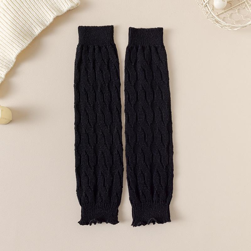 Kinder Winter Weiße Gestrickte Lange Wadenstrümpfe - Warmer Lolita-Stil