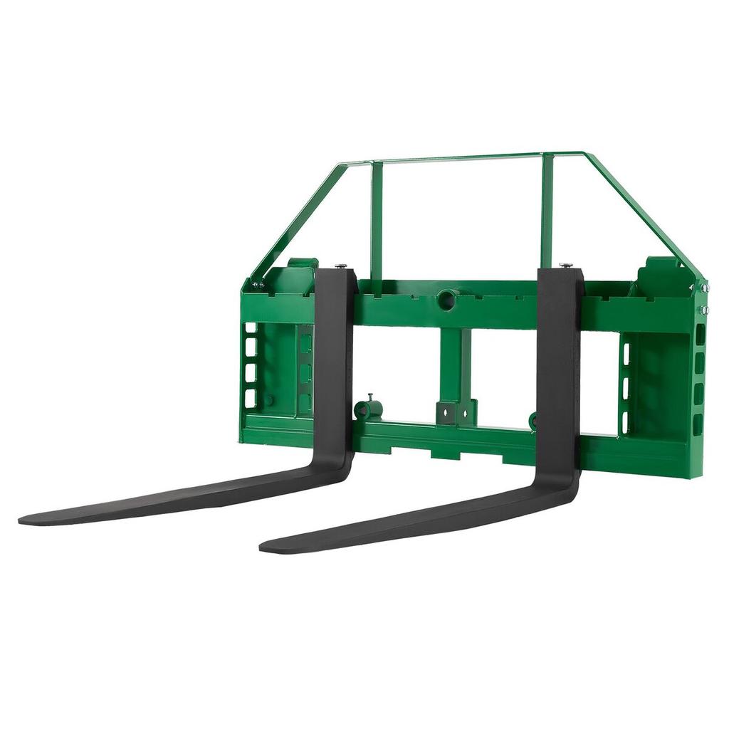 Skid Steer Pallet Forks, 1814 Kg Rated Load Capacity, Pallet Fork Frame Attachment with 1065 Mm Pallet Forks Forklift Blades, 50.8 Mm Hitch Receiver &