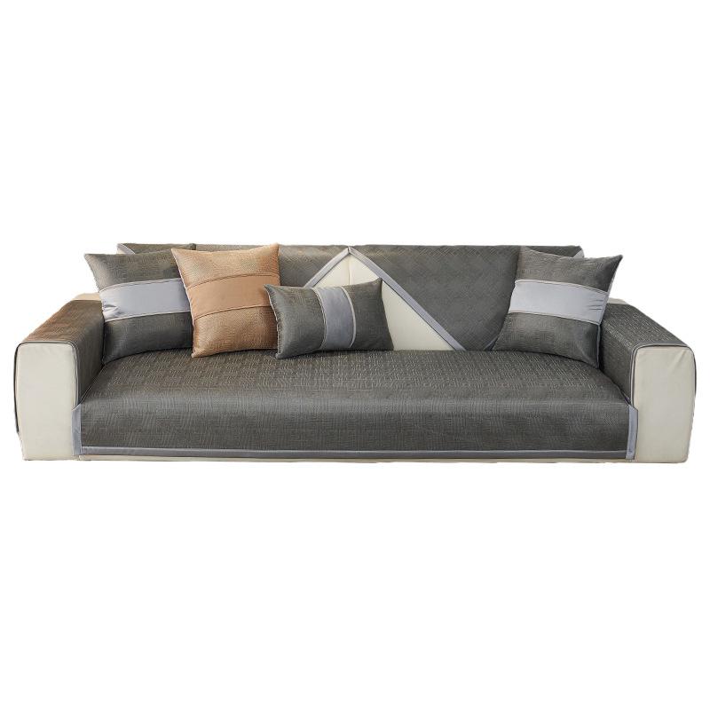 Ice Silk Cool Sofa Cushion  New Summer Model Rattan Mat Seat Cushion Light Luxury Non-Slip Sofa Cover Cross-Border