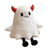 Halloween Style White Cat Plush Pillow Kawaii Black Cat Plush Doll  Birthday Christmas