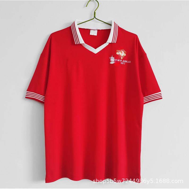 Man lian jersey No. 7 Beckham No. 11 Giggs retro short-sleeved football jersey training jersey, retro jersey S