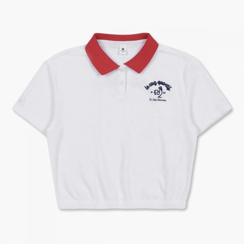 Le Coq Sportif [end Of Season saLe][60  Off] Terry Crop Polo Collar T shirT owT