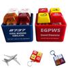 1/2Pcs Crew Alert Keychain Egpws Warning Sound Simulator with Flashlight Realistic Aerial Design Pressure Relieving Tool