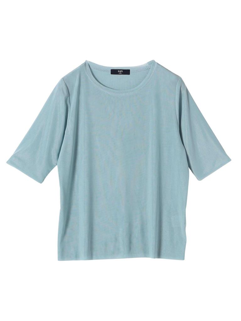 Ships Colors Hand Washable Tulle Short Sleeve Top, 222320072, Light Blue, One Size