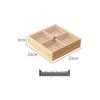 ZISIZ Bamboo Divided Snack Tray with Lid
