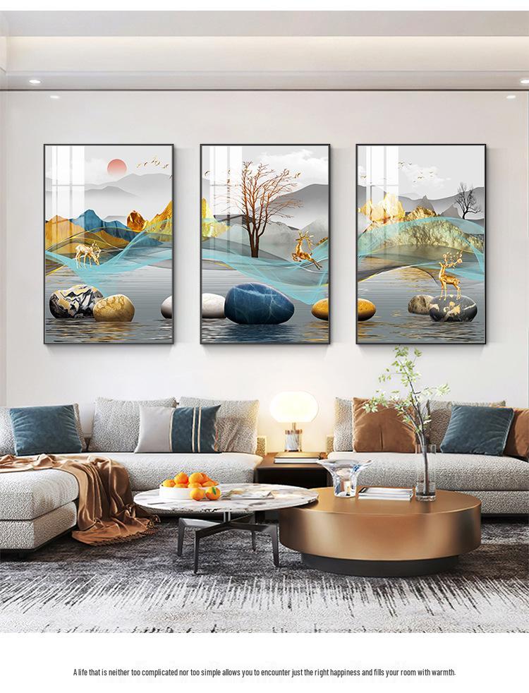 Nordic Minimalist Triptych: Modern Decorative Wall Art for Living Room, Bedroom, or Dining Area