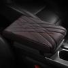 Universal Style Nappa Leather Car Armrest Box Mat for Dacia Duster Sandero Renault Clio Fiat Panda Lancia Y Interior Accessories