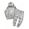 Men Fleece Lined 2‑Piece Tracksuit Winter Outfit Casual Hooded Long Sleeve Sweatshirt + Jogger Pants Set Warm Sports Male