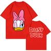 Disney Daisy Duck 85th Anniversary Men's T-Shirt Summer Casual Fashion Unisex Couples T-Shirt Y2k Clothes Parent-Child Outfit