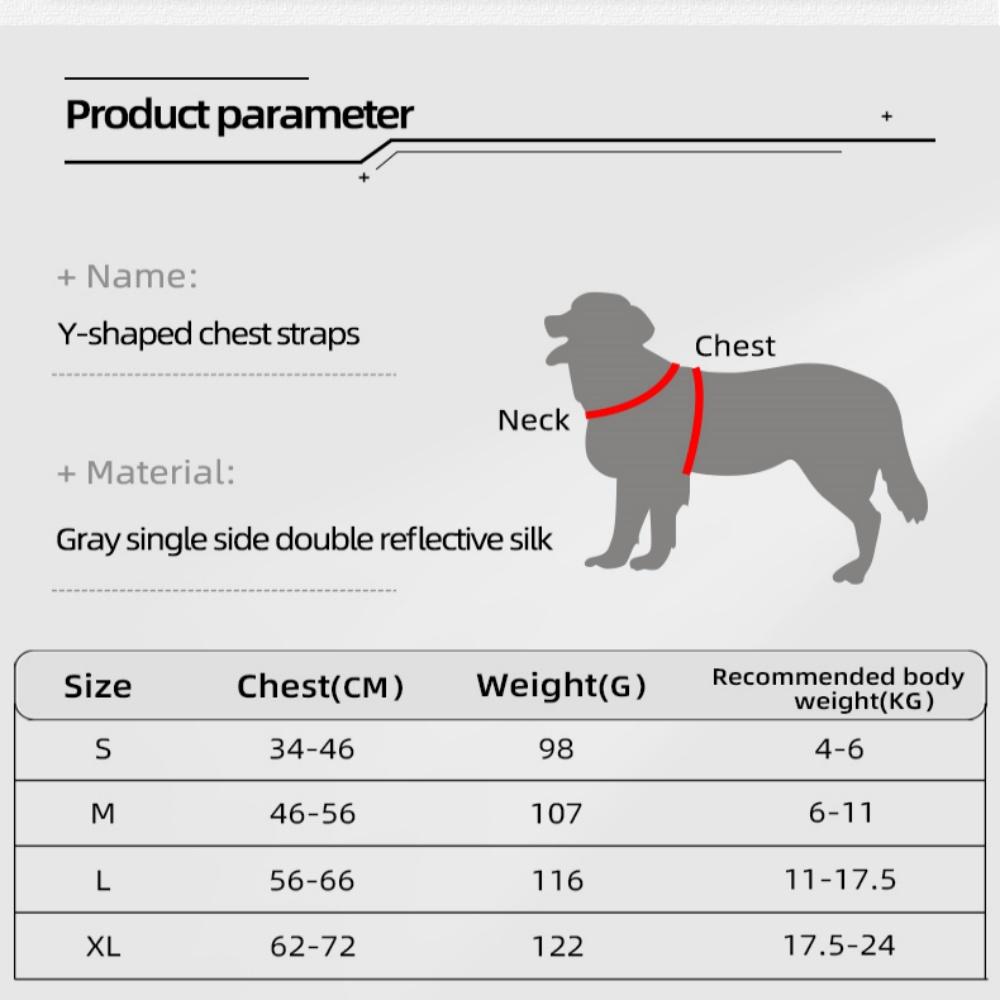 Y-Shaped Dog Harness Saddle Style Breathable Reflective No-Pull Pet Vest Comfortable Lightweight Anti-Pull for Small Medium Dogs