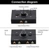 1Pc Audio Switcher Splitter Bi-Directional Audio Switcher With Mute Button 2x1 / 1x2 L/R RCA Stereo Audio Switch Audio Splitter
