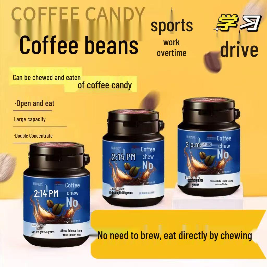 56g Multi-Flavor Coffee Candy Portable Espresso Compressed Candy, Small Packaging Coconut Latte