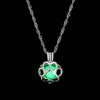 Halloween Luminous Necklace Female Pendant, Alloy Fluorescent Dog Footprint Necklace