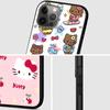 Hello Kitty Kawaii KT Cat Case for Apple iPhone 13 14 Plus 11 12 Mini 15 Pro Max 7 8 SE 2020 X XS XR Silicone Black Phone Cover