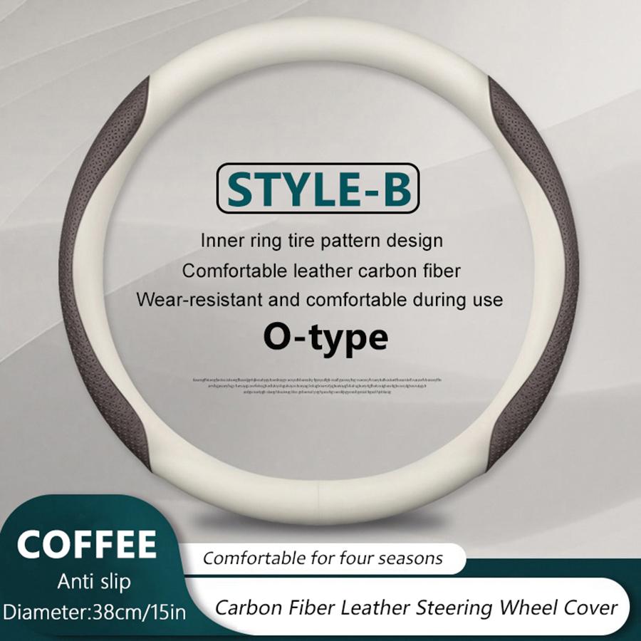 38cm/ 15in Carbon Fiber Car Steering Wheel Cover For Genesis GV60 GV70 GV80 G80 G70 G90 2025 2025 Breathable Auto Decoration