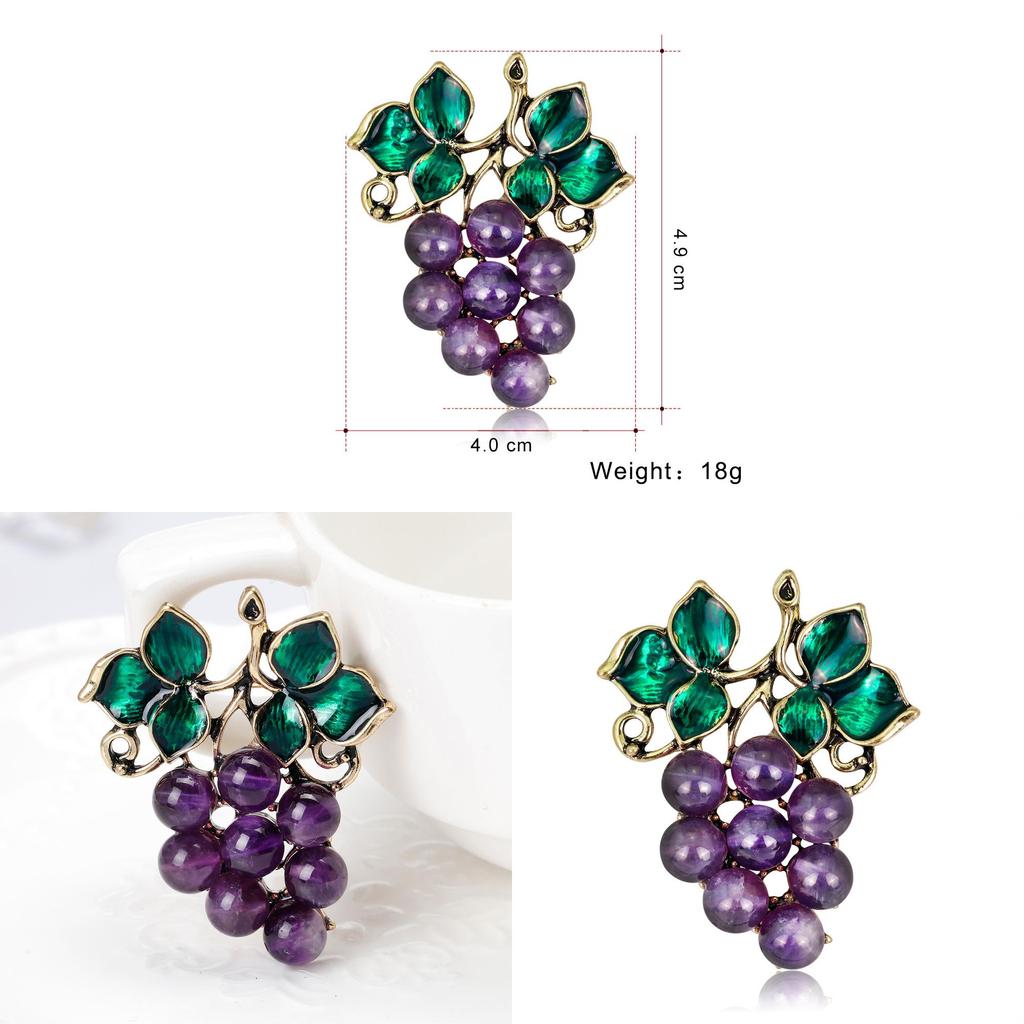 Broche de Fruta de Moda Aleación Resorte Elegante Accesorio Femenino Para Ropa Informal