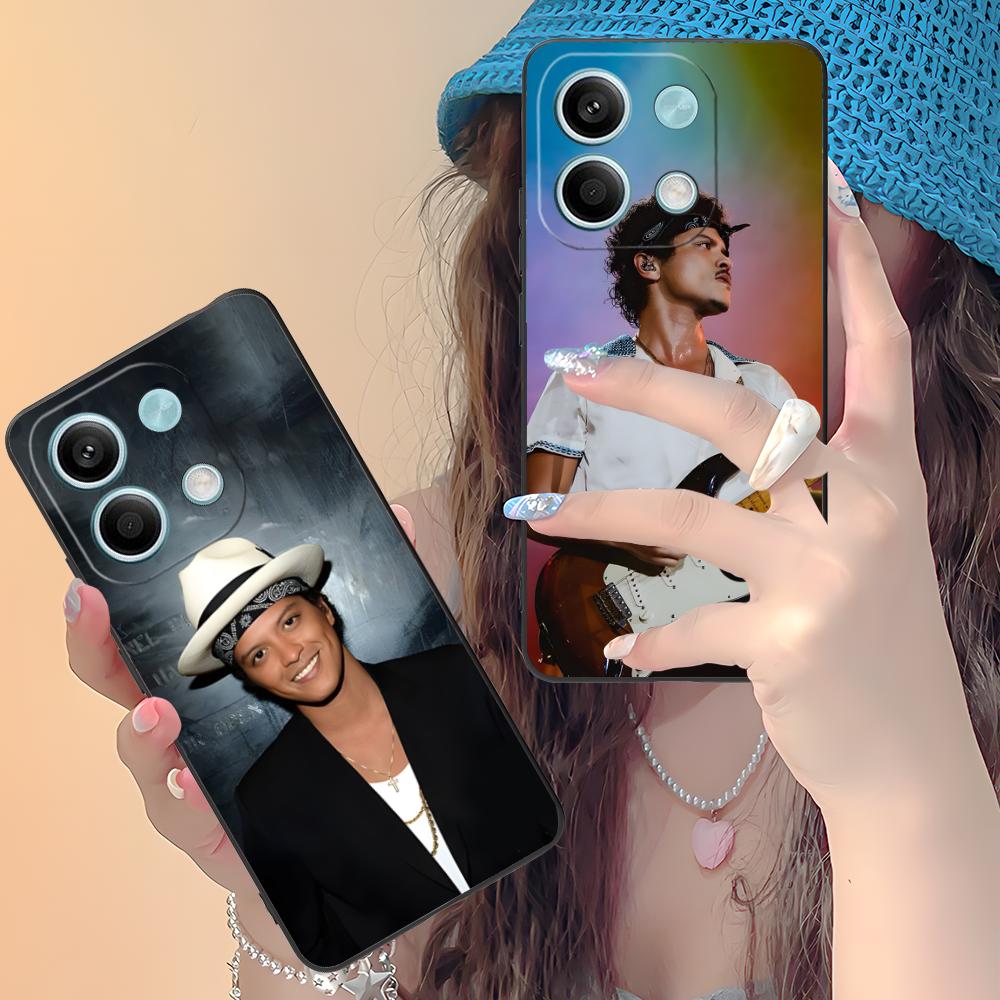 Bruno Mars Fashion Phone Case for Xiaomi Redmi Note 14 13 12 11 A5 3 2 1 Pro Plus 4G 5G Colour Printing Smartphone Pretty Cover