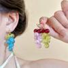 Wine God's Appointment ~ Multi-Color Grape Cat Eye Beaded Earrings Female Retro Art Student Earrings Summer Dopamine Earrings