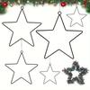 Fünfzackiger Stern hängendes Eisen DIY Metalldekoration Handwerksdekoration handgefertigter Ring Feiertag 10/20/25/30cm