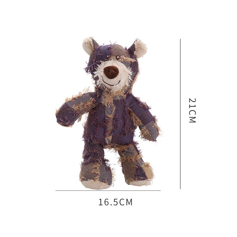 Squeaky Beggar Bear Puppy Toy Bite Resistant Pet Toys Gnawing Toy Pet Interactive Puzzle Grinding Teeth Cleaning Toy For Dogs