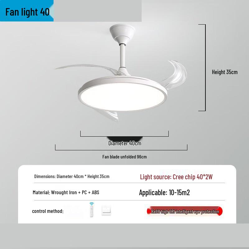 Liangtu Eye-Protection LED Ceiling Fan Chandelier