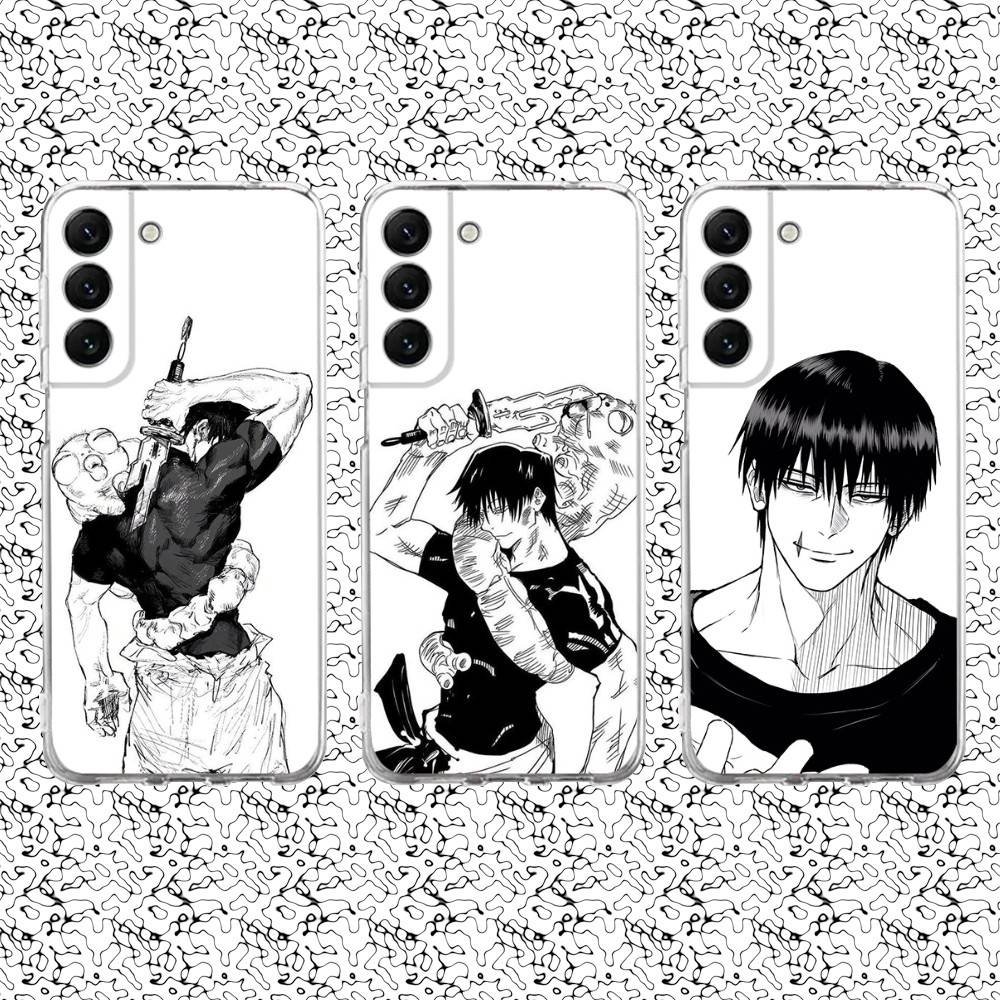 Toji Jujutsu Kaisen Fushiguro Phone Case For Samsung S24,30,21,22,23,20 FE,lite,PIus,Ultra,5G,Note,9,10 Transparent Cover