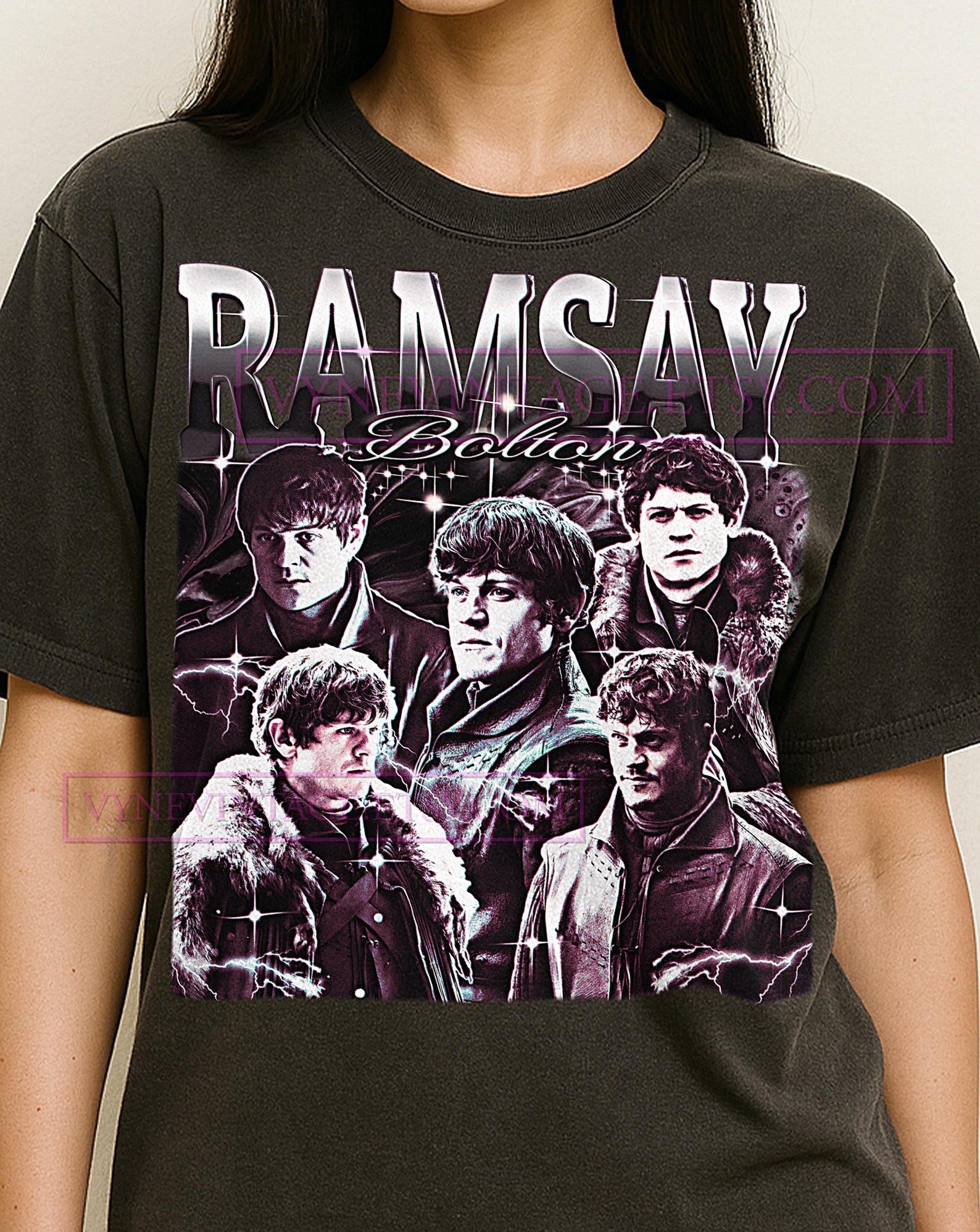 Ramsay Bolton Shirt, 90s Vintage Retro Bootleg Ramsay Bolton T-Shirt, Fantasy Villain Graphic Tee, TV Drama Character Shirt XL