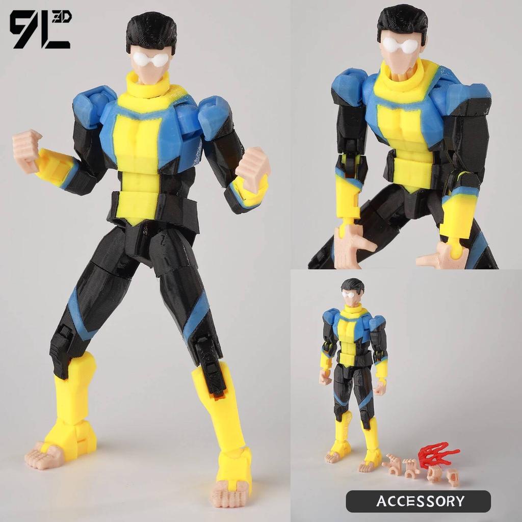 9L3D Printed Superheroes Invincible Supermark Anime Multi-Jointed Shapeshift Toys Action Figures Mannequin Model Ornaments Gifts