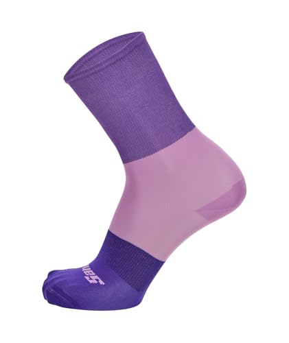 Santini Cycling Socks, Unisex, Big Bengal, with Honeycomb Instep, Breathable, Purple (Sizes XL-2XL), 5S652HPBIGB [Authentic]