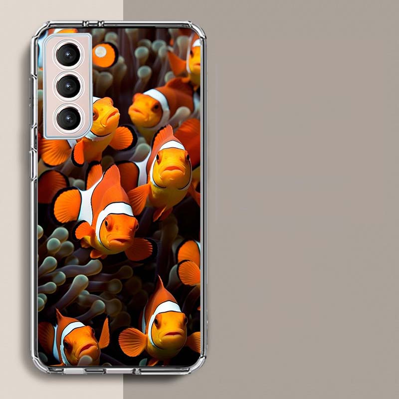

Clownfish and Sea Anemone Phone Case for Samsung A16 A17 A26 A36 A56 A57 A55 A54 A37 A15 A25 A35 A14 A24 A34 Galaxy Note 20 10 A Samsung A71 4G