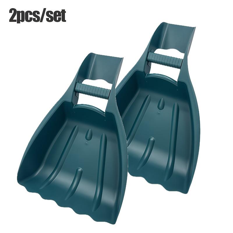 Large Plastic Leaf Grabber Rakes, 2-Pack. No electricity,ergonomic handle for easy yard debris cleanup.Durable garden hand tools