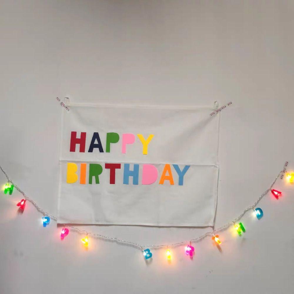 Colorful Color LED Letter Lamp Romantic Birthday Party Decorative Lights  For Birthday Party Decor