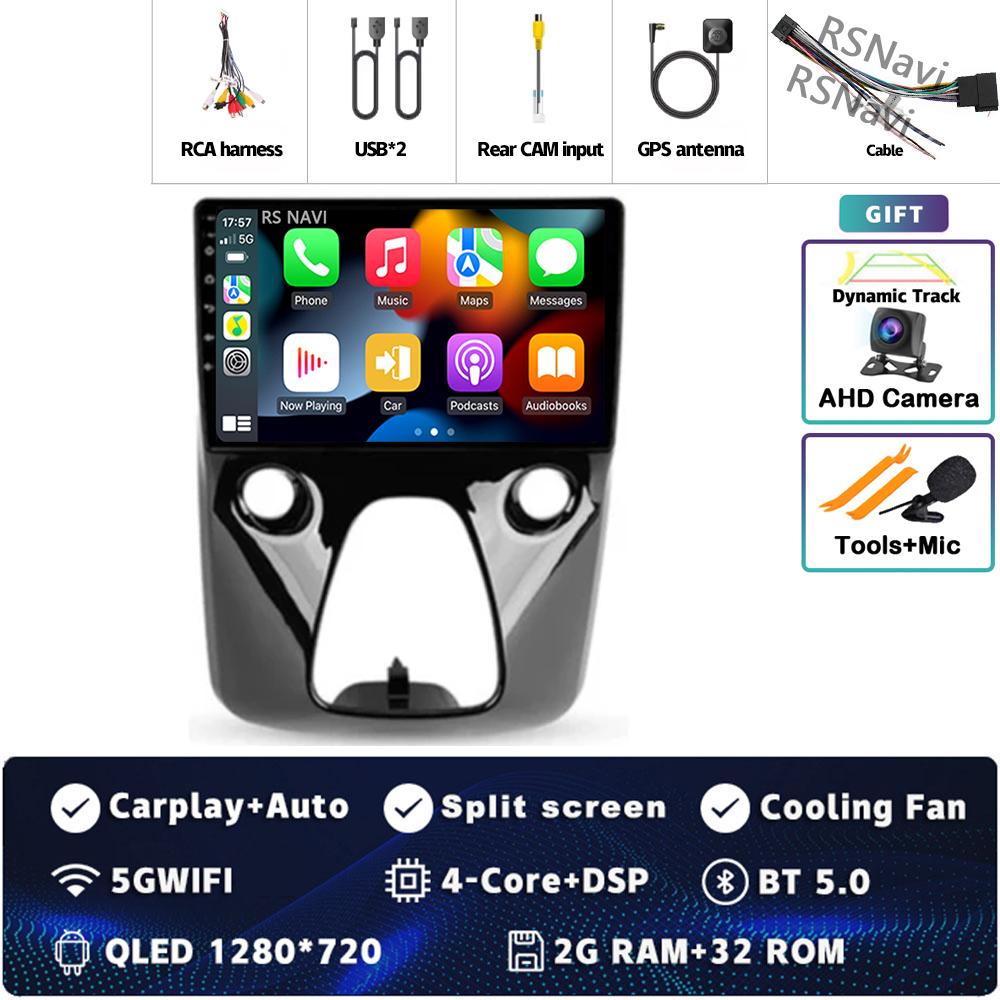 

Автомагнитола Android 14 Carplay для Peugeot 108 для Toyota Aygo B40 2014 - 2021 Мультимедийный видеоплеер Навигация GPS Стерео 2Din