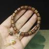 8mm Straight Cut Black Rosewood Bracelet Lotus Cat Paw Design Ladies Wooden Gift Hand Ornament