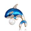 Luxury Zircon Enamel Butterfly Insect Animal Brooches Pins Crystal Pearl Brooch For Women Jewelry Clothing Badges Corsage Gift