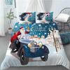 3D Christmas Decoration Duvet Cover Fashion Santa Claus Quilt Cover With Pillowcase Queen King Size For Kids Adult Bedroom Decor