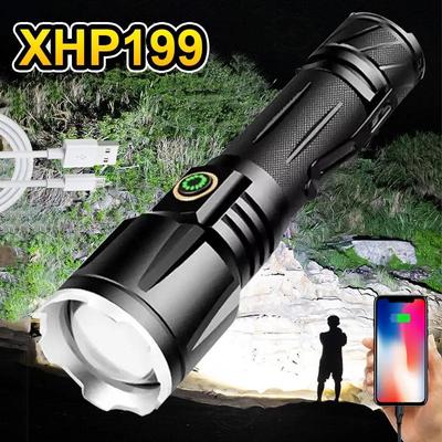 100000LM XHP199 Most Powerful LED Flashlight Torch USB Rechargeable Flash Light 18650 Waterproof Zoomable Hand Lamp