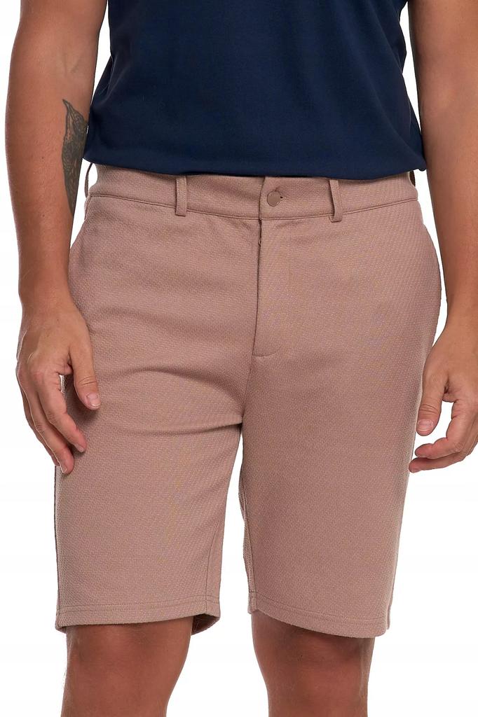 Men's Shorts with Zipper Pockets Elegant Summer MORAJ L BEIGE